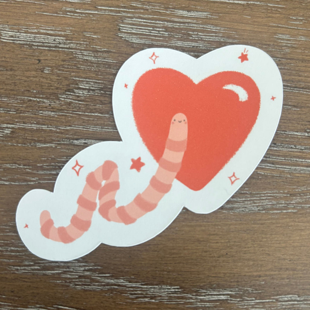 Curly Wormie sticker